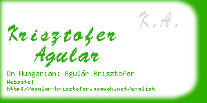 krisztofer agular business card